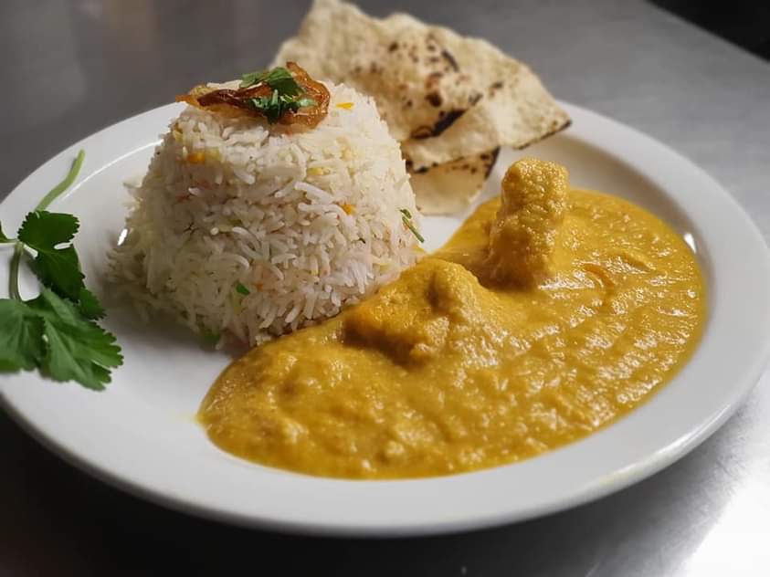 Inidan korma with rice from The Bengal Wickham Market
